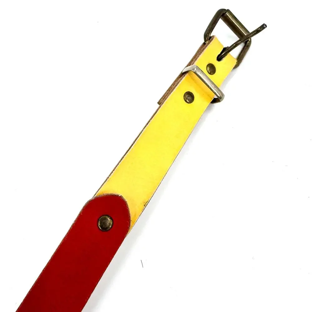Vintage 90s Multicolor Primary Color-Block Skinny Belt